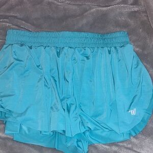 Varsity Brand teal flowy shorts L